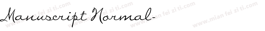 Manuscript Normal字体转换